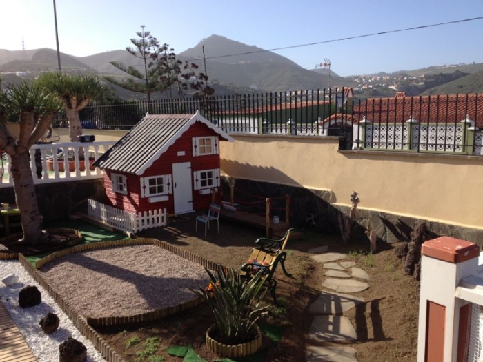 Caseta de madera Tom instalada en Las Palmas de Gran Canaria